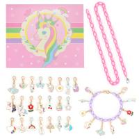 Children DIY String Beads Set, Zinc Alloy, plated, for children Approx 9.8 Inch, Approx  19.6 Inch 