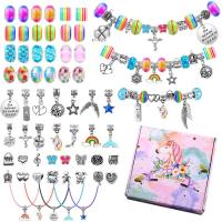 Children DIY String Beads Set, Zinc Alloy, with 1.96inch extender chain, plated, for children Approx 17.7 Inch, Approx  6.3 Inch 