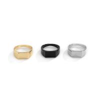 Zinc Alloy Ring Set, plated, 3 pieces & for man, mixed colors, 19mm 