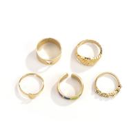 Zinc Alloy Ring Set, plated, 5 pieces & for woman 16mm,17mm 