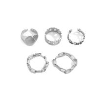 Zinc Alloy Ring Set, plated, 5 pieces & for man, 18mm,17mm,8mm 