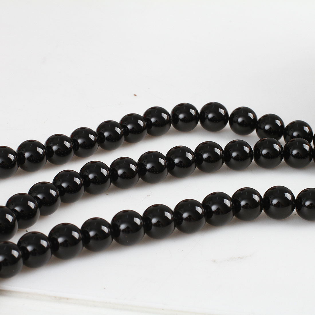 Perles Agates Noires naturelles, agate noire, Rond, normes différentes pour le choix, Niveau AAAAAA, Trou:Environ 1mm, Longueur:Environ 15 pouce, Vendu par brin