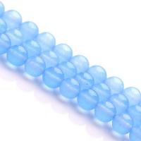 Blue Chalcedony Bead, Round, natural Approx 1mm Approx 15.5 Inch 