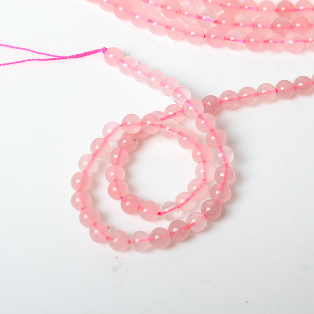 Natural Rose Quartz Beads, Round, different size for choice, Hole:Approx 1mm, Length:Approx 15.5 Inch, Sold By Strand