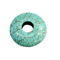 Natural Turquoise Beads, Donut, polished, green 