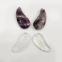 Natural Quartz Pendants, Wing Shape, polished, DIY 