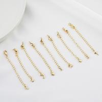 Brass Extender Chain, 14K gold plated, DIY & twist oval chain 