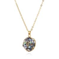 Resin Zinc Alloy Necklace, with Resin, with 1.96inch extender chain, gold color plated, Unisex & oval chain 18mm Approx 19.6 Inch 