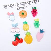 Mobile Phone DIY Decoration, Resin, Fruit, epoxy gel mixed colors, 22mm 