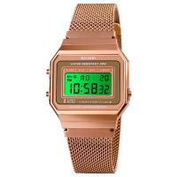 Unisex Wrist Watch, Stainless Steel, with Glass & Zinc Alloy, Chinese movement, Rectangle, plated, waterproof & luminated 