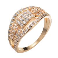 Cubic Zirconia Micro Pave Brass Finger Ring, plated & micro pave cubic zirconia & for woman US Ring 