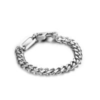Titane bracelet en acier et bracelet, Acier titane, poli, longueur différente pour le choix & pour homme, couleur originale, 8.7mm, Vendu par PC