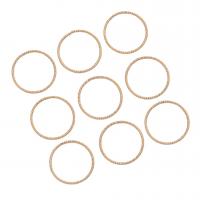 Связывания кольцо-латуни, Латунь, Кольцевая форма, Золотой, 18mm, Приблизительно 100ПК/сумка, продается сумка