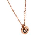 Titanium Steel Jewelry Necklace, plated, for woman, rose gold color cm 