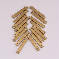 Brass Connector Bar, Square, 1/1 loop, golden Approx 