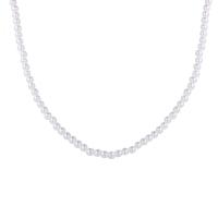 Collier de perles en plastique, résine, avec alliage de zinc, pour femme, blanc .5 cm, Vendu par PC