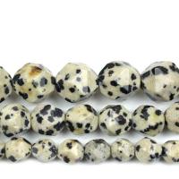 Dalmatinische Perlen, Dalmatiner, rund, DIY & verschiedene Größen vorhanden & facettierte, 6-10mm, Länge:14.96 ZollInch, verkauft von Strang