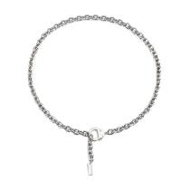 Titanium Steel Jewelry Necklace, Handcuffs, Unisex original color 