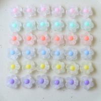 Flower Resin Beads, frosted Approx 