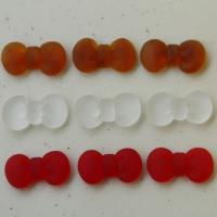 Resin Hair Accessories DIY Findings, Bowknot, frosted Approx 
