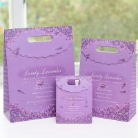 Gift Shopping Bag, Paper, printing purple 
