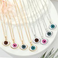 Resin Zinc Alloy Necklace, with Resin, with 1.96inch extender chain, Eye, plated, fashion jewelry & for woman Approx 19.6 Inch 