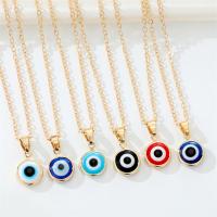 Evil Eye Jewelry Necklace, Resin, with Zinc Alloy, with 1.96inch extender chain, plated, oval chain & for woman Approx 19.6 Inch 