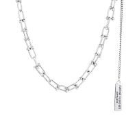 Sterling Silver Jewelry Necklace, 925 Sterling Silver, with 1.96 inch extender chain, polished, for woman, silver color Approx 16.53 Inch 