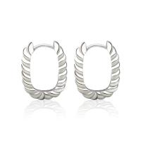 Männer Sterling Silber Hoop Ohrringe, 925 Sterling Silber, plattiert, für Frau, keine, 16x20mm, verkauft von Paar