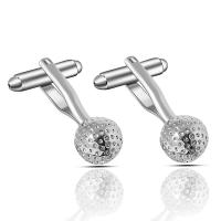 Zinc Alloy Cufflinks, platinum color plated, for man & hammered 