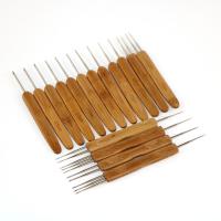 Crochet Hook , Stainless Steel, with Bamboo  