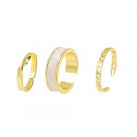 Zinc Alloy Ring Set, plated, three pieces & for woman & enamel Approx 