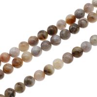 Natürlichen Bambus Achat Perlen, rund, DIY, gemischte Farben, 8x8x8mm, Länge:38 cm, verkauft von Strang