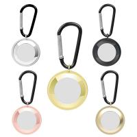 Brass Airtag Protective Case, Round, plated, Unisex 