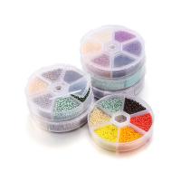 Granos de vidrio de arco iris opaco, Seedbead, Esférico, Bricolaje, más colores para la opción, 2mm, 4800PCs/Caja, Vendido por Caja