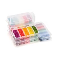 Granos de vidrio de arco iris opaco, Seedbead, Esférico, Bricolaje, más colores para la opción, 2mm, 9000PCs/Caja, Vendido por Caja