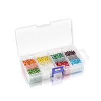 Opaque Rainbow Glass Seed Beads, Seedbead, Round, DIY 