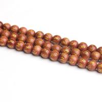 Goldstone Beads, Round, DIY & gold accent Approx 15.4 Inch 