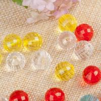 Perles acryliques transparentes, Acrylique, Rond, normes différentes pour le choix & facettes, plus de couleurs à choisir, 500/sol, Vendu par sol
