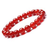 Red Agate Bracelets, Round, Unisex Approx 17-18 cm 