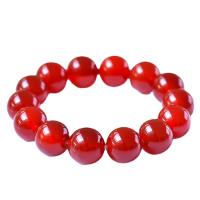 Red Agate Bracelets, Round, Unisex red Approx 16-19 cm 