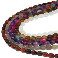 Gemischte Achat Perlen, Trommel, DIY & facettierte & Twist, keine, 12x8x8mm, Länge:38 cm, verkauft von Strang