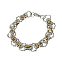 Stainless Steel Chain Bracelets, Unisex, original color Approx 8.1 Inch 