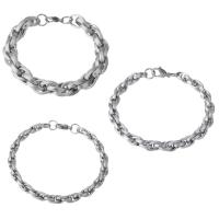 Stainless Steel Chain Bracelets, Unisex original color Approx 8.8 Inch 