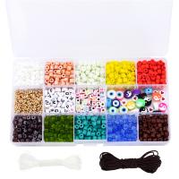 Смешанная акриловые ювелирные бусины, Seedbead, с Акрил, DIY & эмаль, разноцветный 1100ПК/Box, продается Box