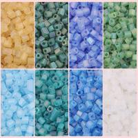 2 Cut Glass Seed Beads, Glass Beads, Square, DIY & frosted 4mm, Approx 