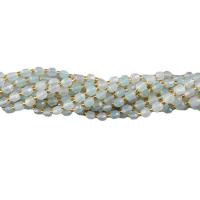 Blue Chalcedony Bead, with Seedbead, Lantern, polished, DIY & faceted, blue, 6mm .96 Inch 