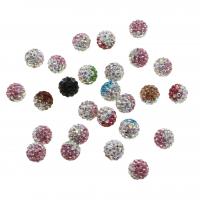 Rhinestone Clay Pave Beads, Round, DIY, mixed colors 