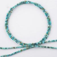 Perles en Turquoise naturelle, Rond, poli, DIY & facettes, 2mm .96 pouce, Vendu par brin