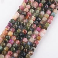 Natural Tourmaline Beads, Cube, polished, DIY & faceted, 4mm .96 Inch 